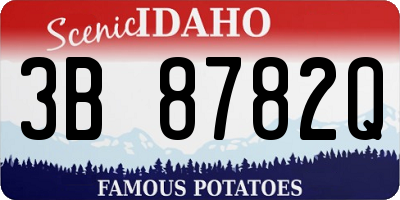 ID license plate 3B8782Q