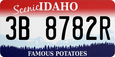 ID license plate 3B8782R