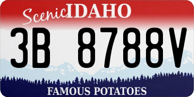 ID license plate 3B8788V