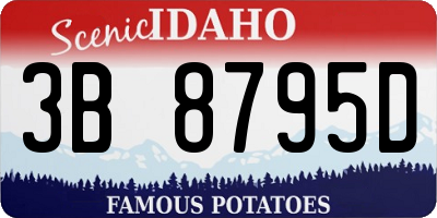 ID license plate 3B8795D
