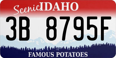 ID license plate 3B8795F