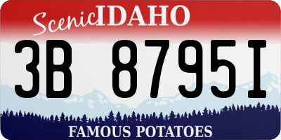 ID license plate 3B8795I
