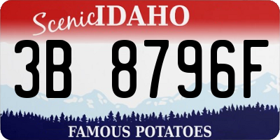 ID license plate 3B8796F