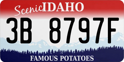 ID license plate 3B8797F