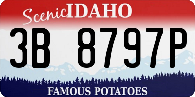ID license plate 3B8797P