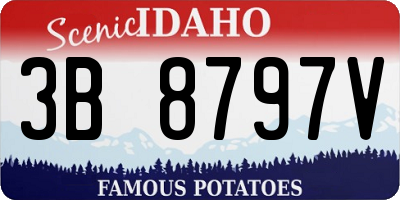 ID license plate 3B8797V