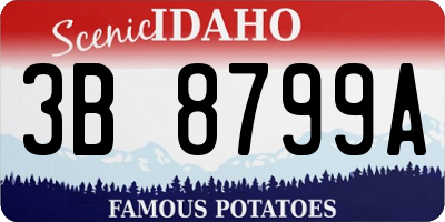 ID license plate 3B8799A