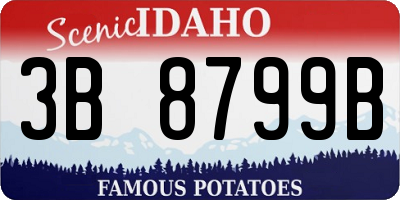 ID license plate 3B8799B
