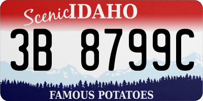 ID license plate 3B8799C