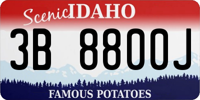 ID license plate 3B8800J