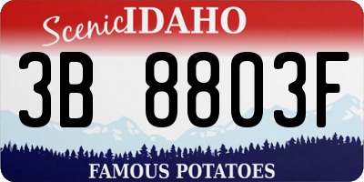 ID license plate 3B8803F