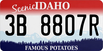 ID license plate 3B8807R