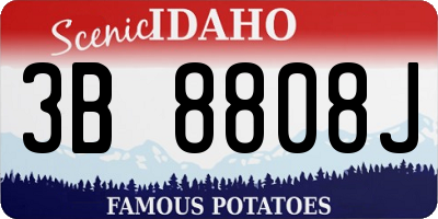 ID license plate 3B8808J