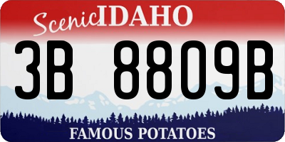 ID license plate 3B8809B