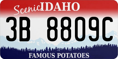 ID license plate 3B8809C