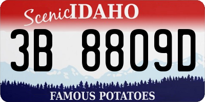 ID license plate 3B8809D