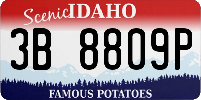 ID license plate 3B8809P