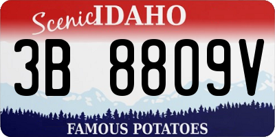 ID license plate 3B8809V