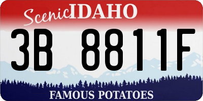 ID license plate 3B8811F