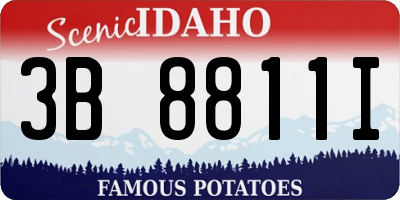 ID license plate 3B8811I