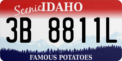 ID license plate 3B8811L