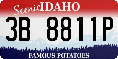 ID license plate 3B8811P