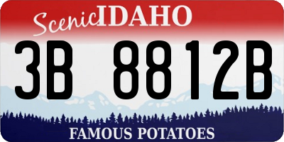 ID license plate 3B8812B