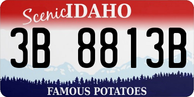 ID license plate 3B8813B