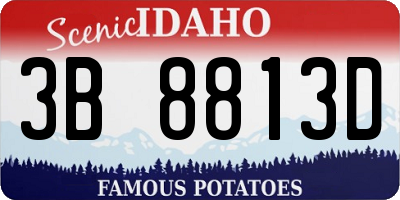 ID license plate 3B8813D