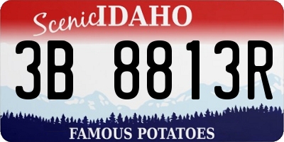 ID license plate 3B8813R
