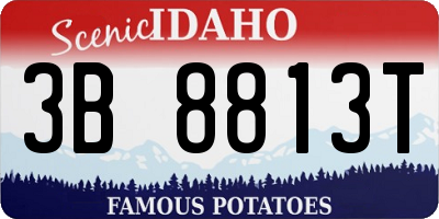 ID license plate 3B8813T