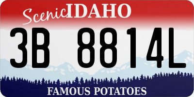 ID license plate 3B8814L