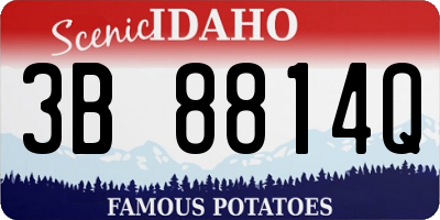 ID license plate 3B8814Q