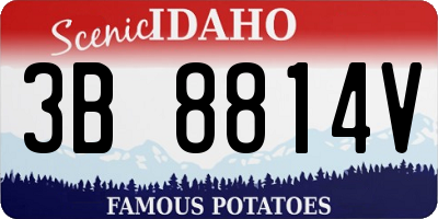 ID license plate 3B8814V