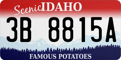 ID license plate 3B8815A