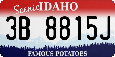 ID license plate 3B8815J