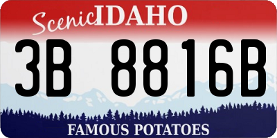 ID license plate 3B8816B