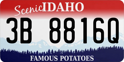 ID license plate 3B8816Q