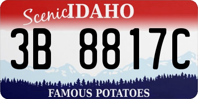 ID license plate 3B8817C