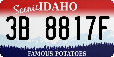 ID license plate 3B8817F