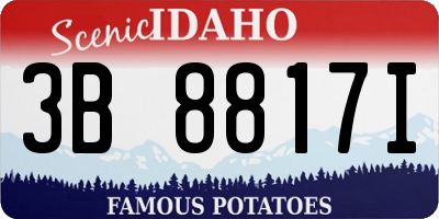 ID license plate 3B8817I