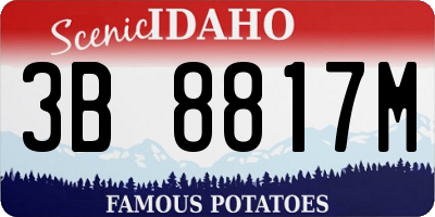 ID license plate 3B8817M