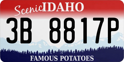 ID license plate 3B8817P