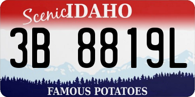 ID license plate 3B8819L