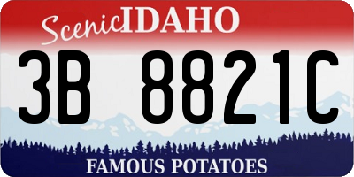 ID license plate 3B8821C