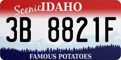 ID license plate 3B8821F
