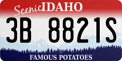 ID license plate 3B8821S