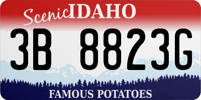 ID license plate 3B8823G