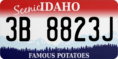 ID license plate 3B8823J
