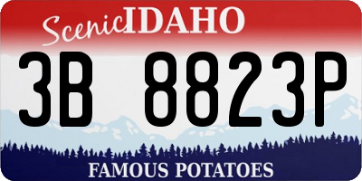 ID license plate 3B8823P